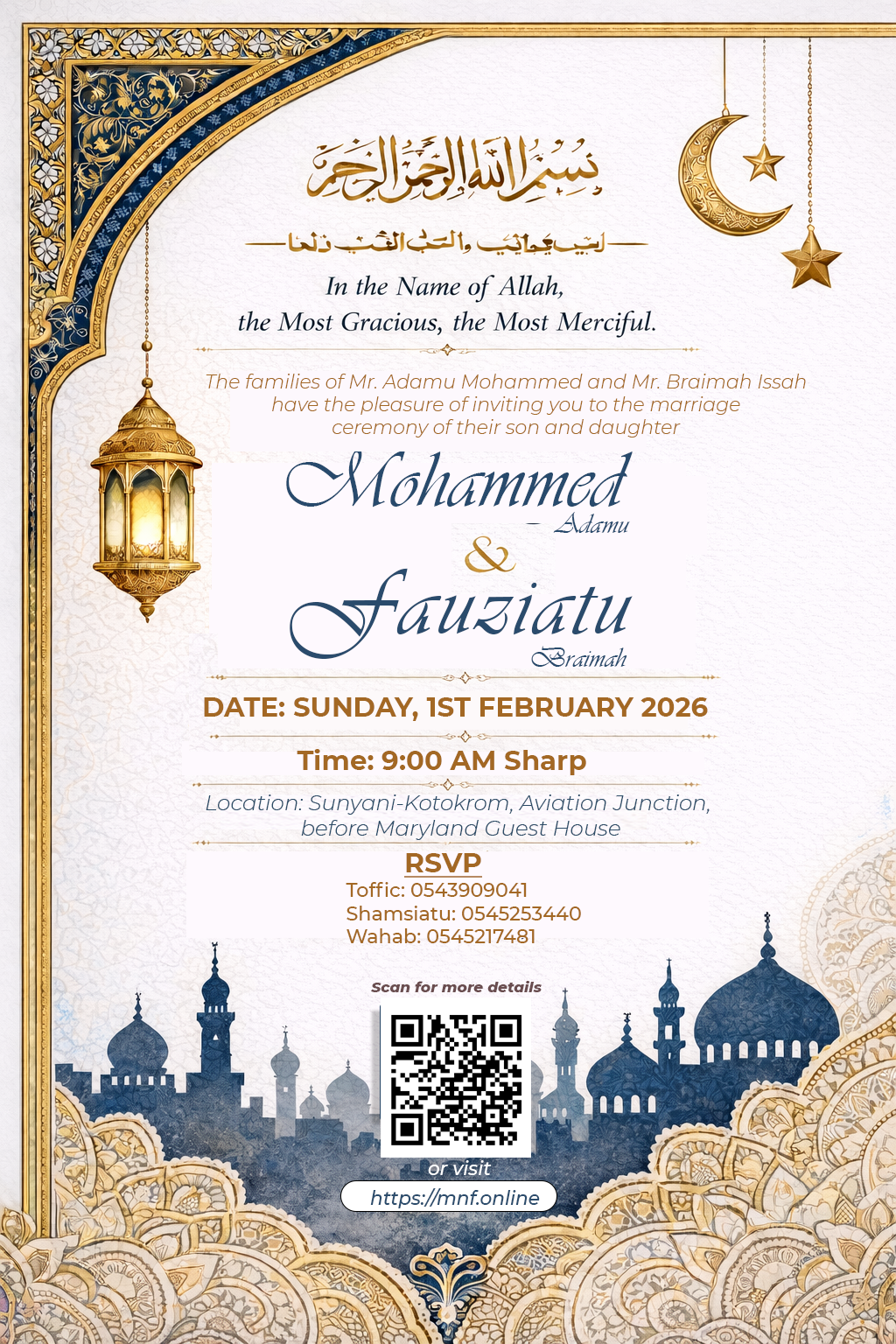 Official Invitation Card