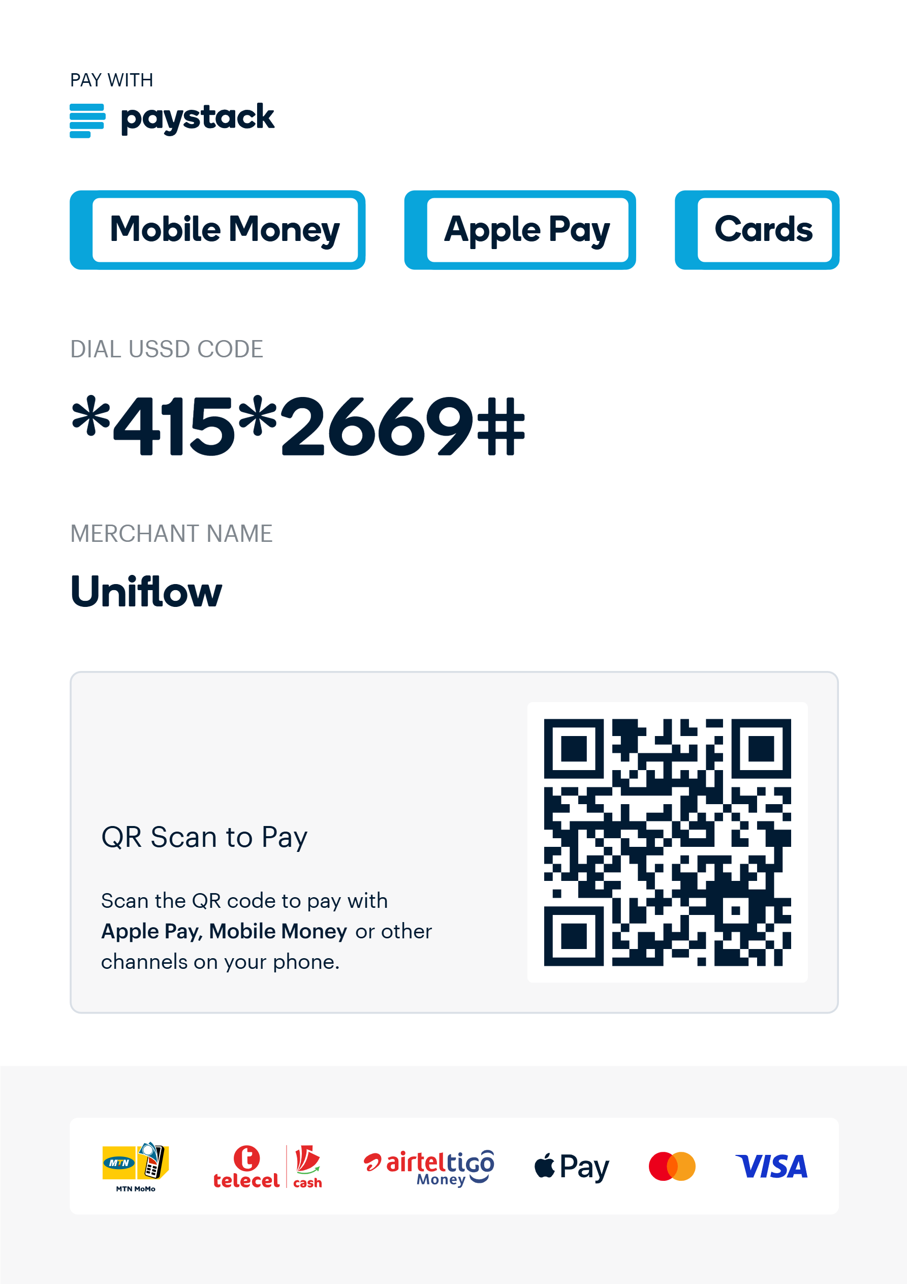 USSD Short Code Flyer